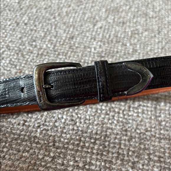Ralph Lauren Accessories - Ralph Lauren Lizard Black womens  Belt - Classic Buckle Sz 28